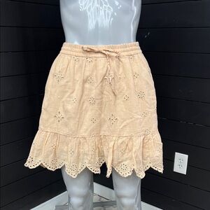 aerie High Waisted Eyelet Skirt